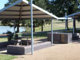 Shaded barbeque area