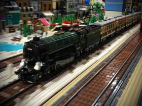 LEGO trains on display at Woden School