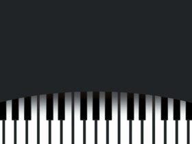 piano with black and white keys