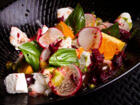 Colourful dish from Black Fire Restaurant