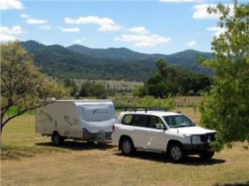 Level grassy & treed Powered or Unpowered sites for caravans, motorhomers or tents.