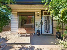 Generously shaded front of the house, ensures privacy and a leafy outlook