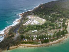 Aerial view of Trial Bay. Photo: Rob Mulally/DPIE