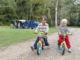 Family-friendly camping on the Telegherry RIver in Chichester State Forest