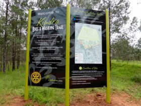 Kindra State Forest walking and bike trail sign