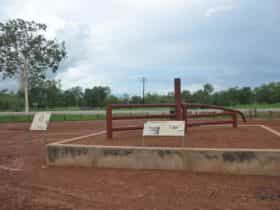 The Durack memorial outside of Timber Creek.