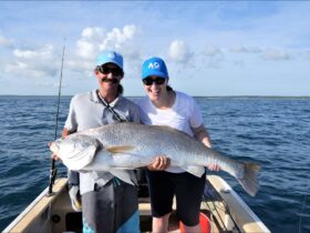Carly's 137cm Black JewFish and a smile that we couldn't get rid of!