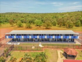Bamaga Motel aerial shot of property