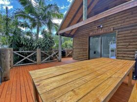 Belles on Ballow - Lorikeet Lodge - Large deck with BBQ