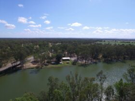Overlooking apex Park on the Dawson River, Moura
