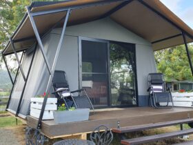 Glamping with a difference. The Eco Tent at Flagrock Farm
