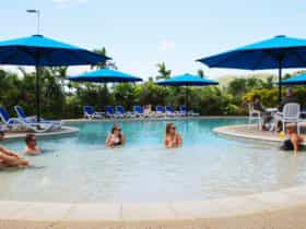 Large resort lagoon pool