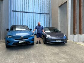 Scott with our C40 & Tesla Model 3