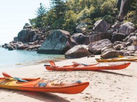 Kayaks on Beach