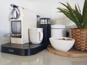 Nespresso coffee machine and complimentary pods