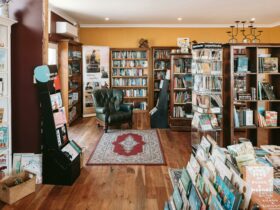 bookshop bookstore kangaroo island fiction books reading coffee