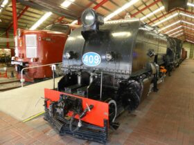 1950s diesel and steam locomotives
