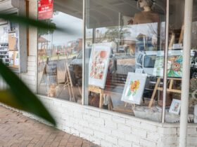 Local business displaying artworks