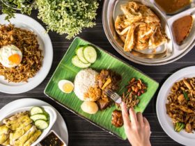 Picture of our Nasi Lemak, Maggi Goreng, Hainan Chicken rice and roti