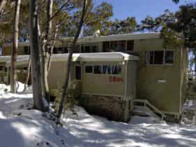 Outside view of Edski Lodge during Winter