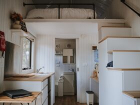 Interior of Minimalist (Tiny House with Loft)