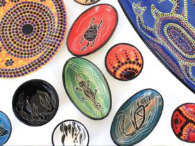 Authentic, hand-made, hand-painted, contemporary Aboriginal artwork