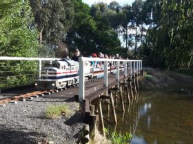 John's train on trestle bridge