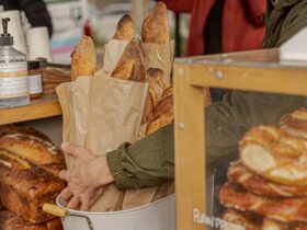 Photo of fresh bread display from Alphington Farmers Market