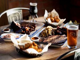 American BBQ and craft beer brewed on site