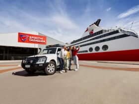 Take your own vehicle. Friends with a car ready to board Spirit of Tasmania.