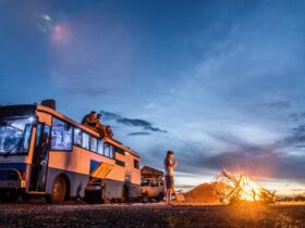 The bus and 4WD provide comfortable accommodation anywhere. Better than a rental campervan.