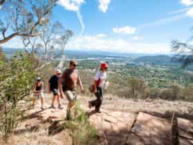 Hikers near the top of Mount Ainslie