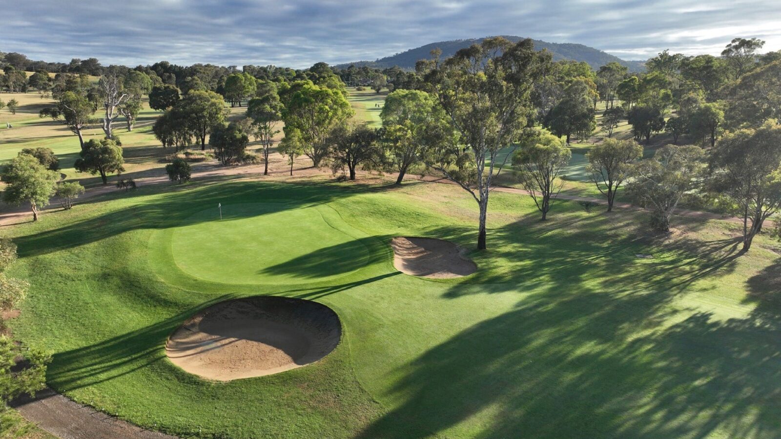 High view of Murrumbidgee's Golf course, hole number 18