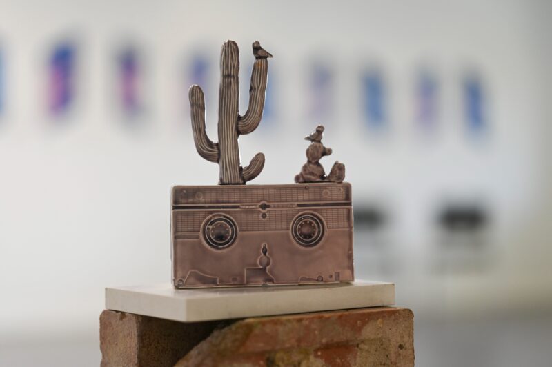 Artwork by Shaun Hayes, Dust Collectors Exhibition, installation view Tuggeranong Arts Centre.
