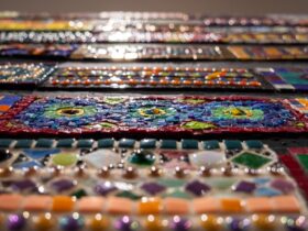Detail image of glass mosaics