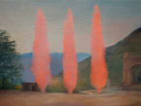 Beaver Galleries - Kirrily Hammond, 'Saorge trees', oil on linen, 40 x 60cm