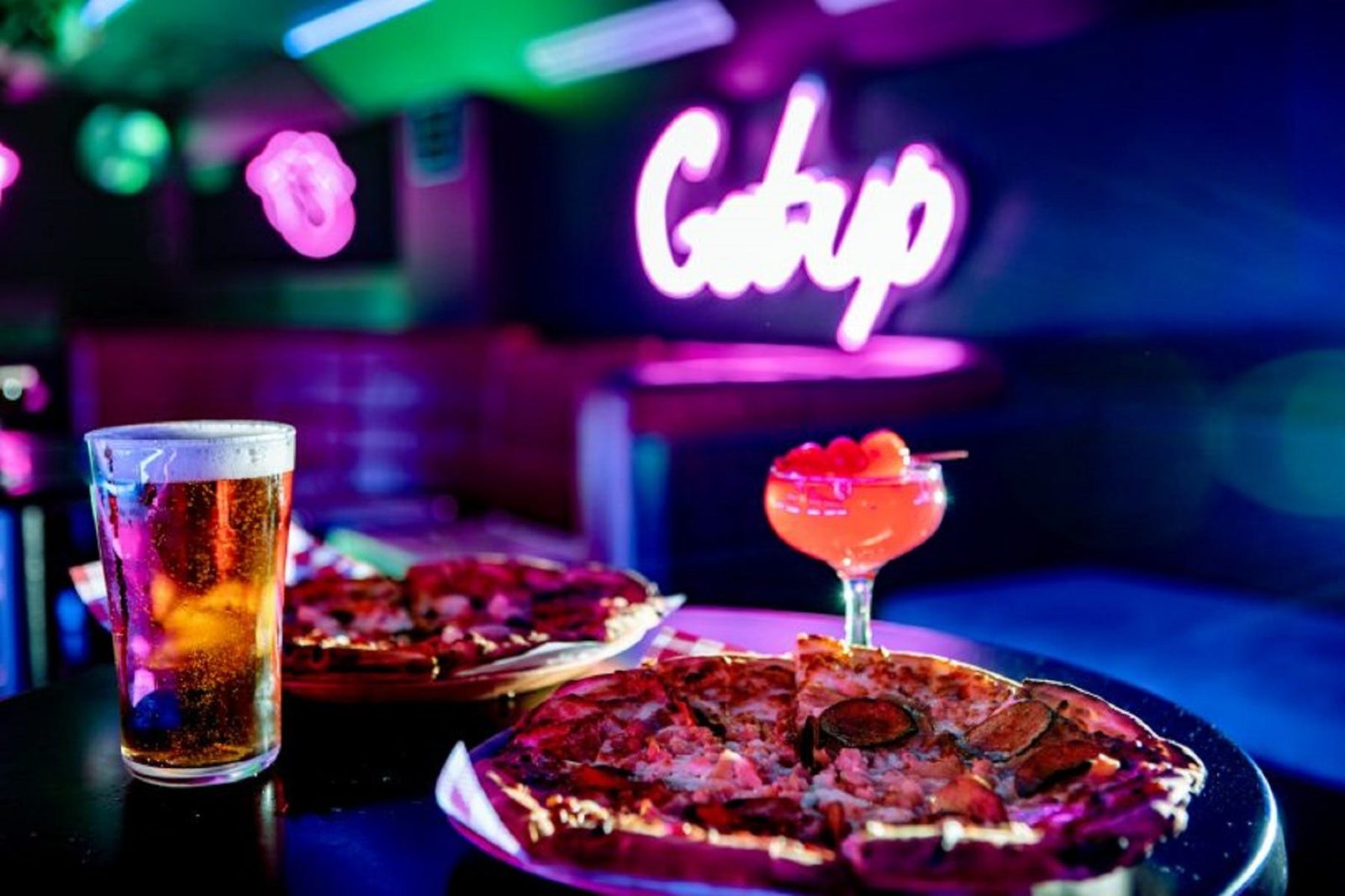 Beer, pizza and cocktails