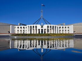 Facade of Australian Parliament House