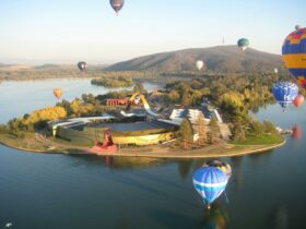 Balloons over National Museum Canberra