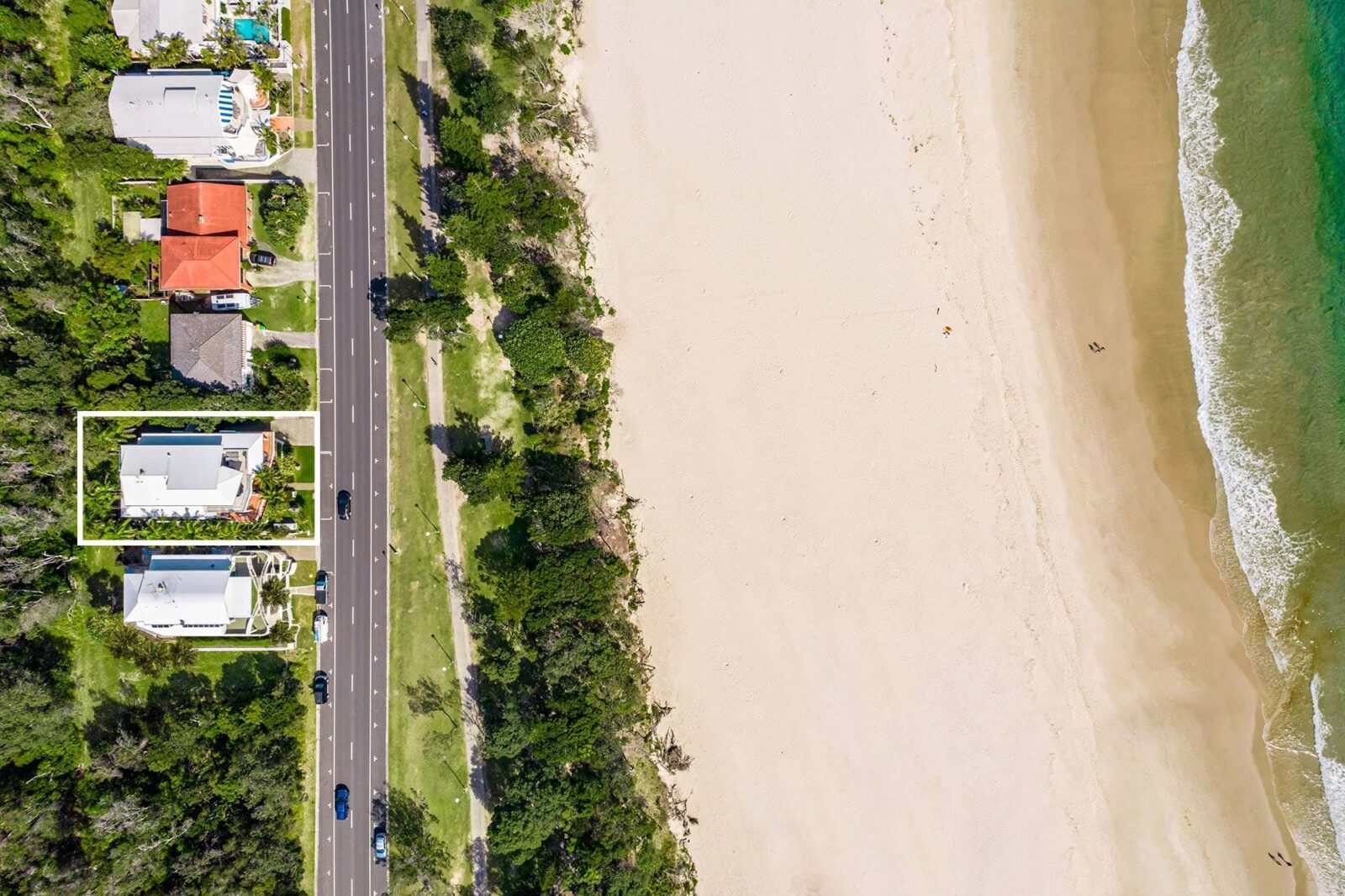 Apartment-2-Surfside-Byron-Bay-Aerial-View-Street-and-Beach