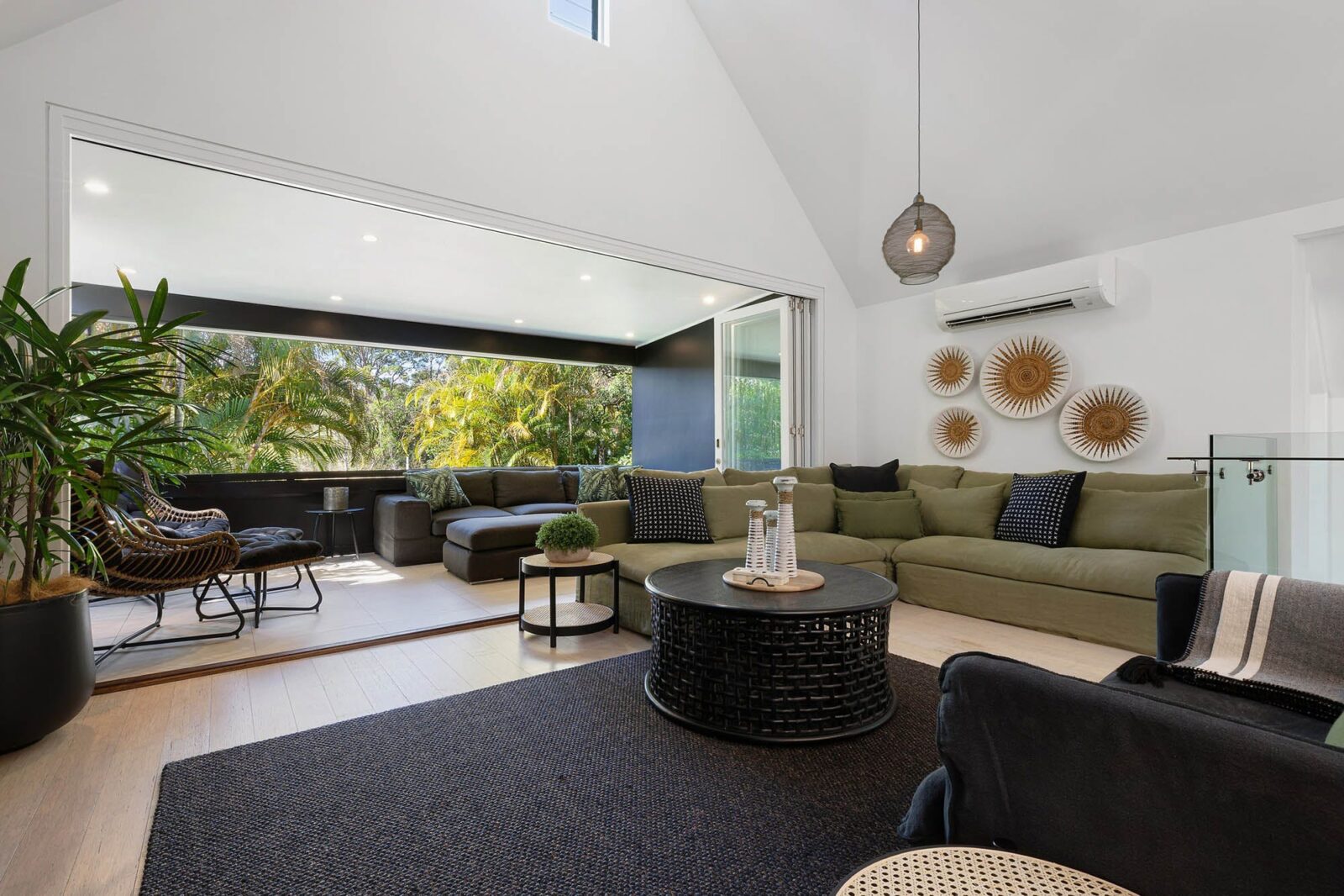 Arya - Byron Bay - Living Room flow to Outdoor Seating on Veranda