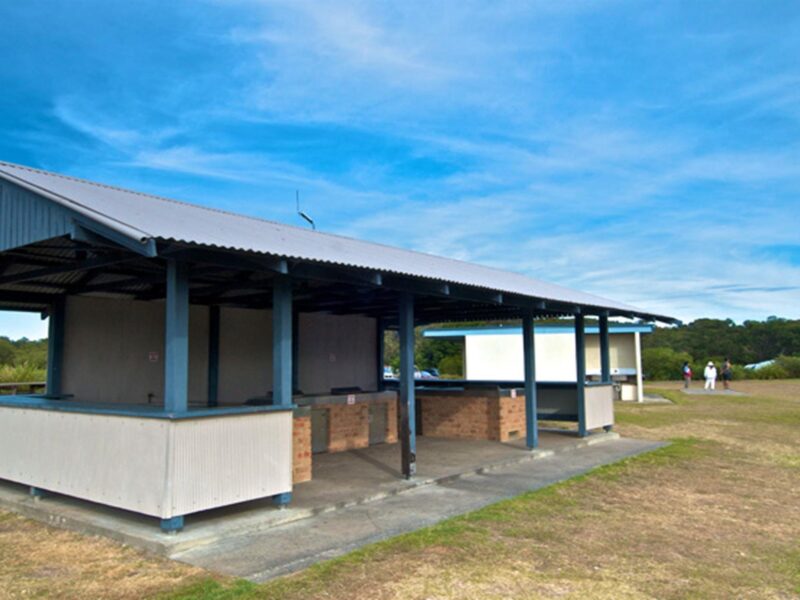Freemans campground shelters, Munmorah State Conservation Area. Photo: John Spencer/DPIE