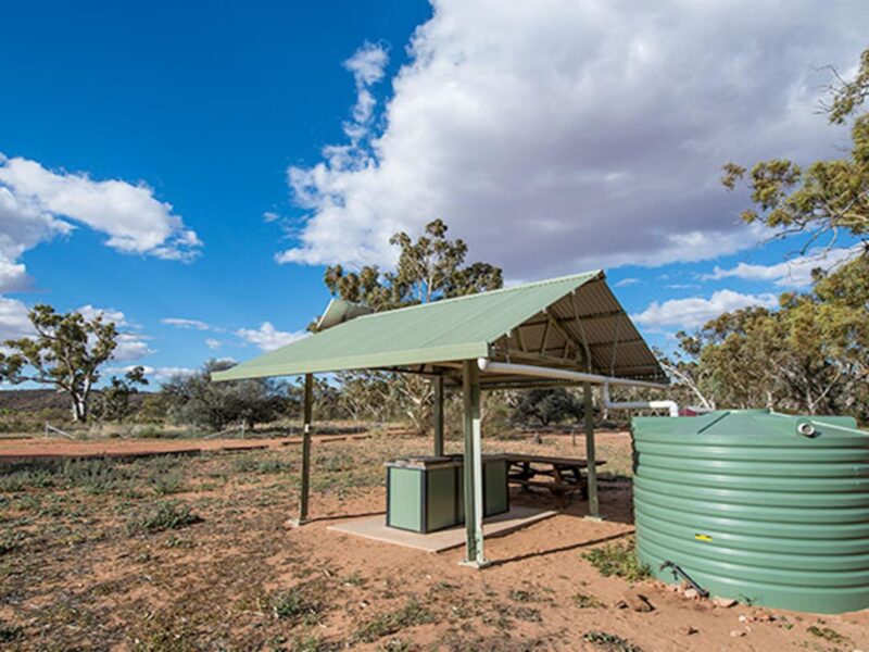 Free barbecues at Homestead Creek campground, Mutawintji National Park. Photo: John Spencer, OEH