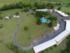 Above view of motel