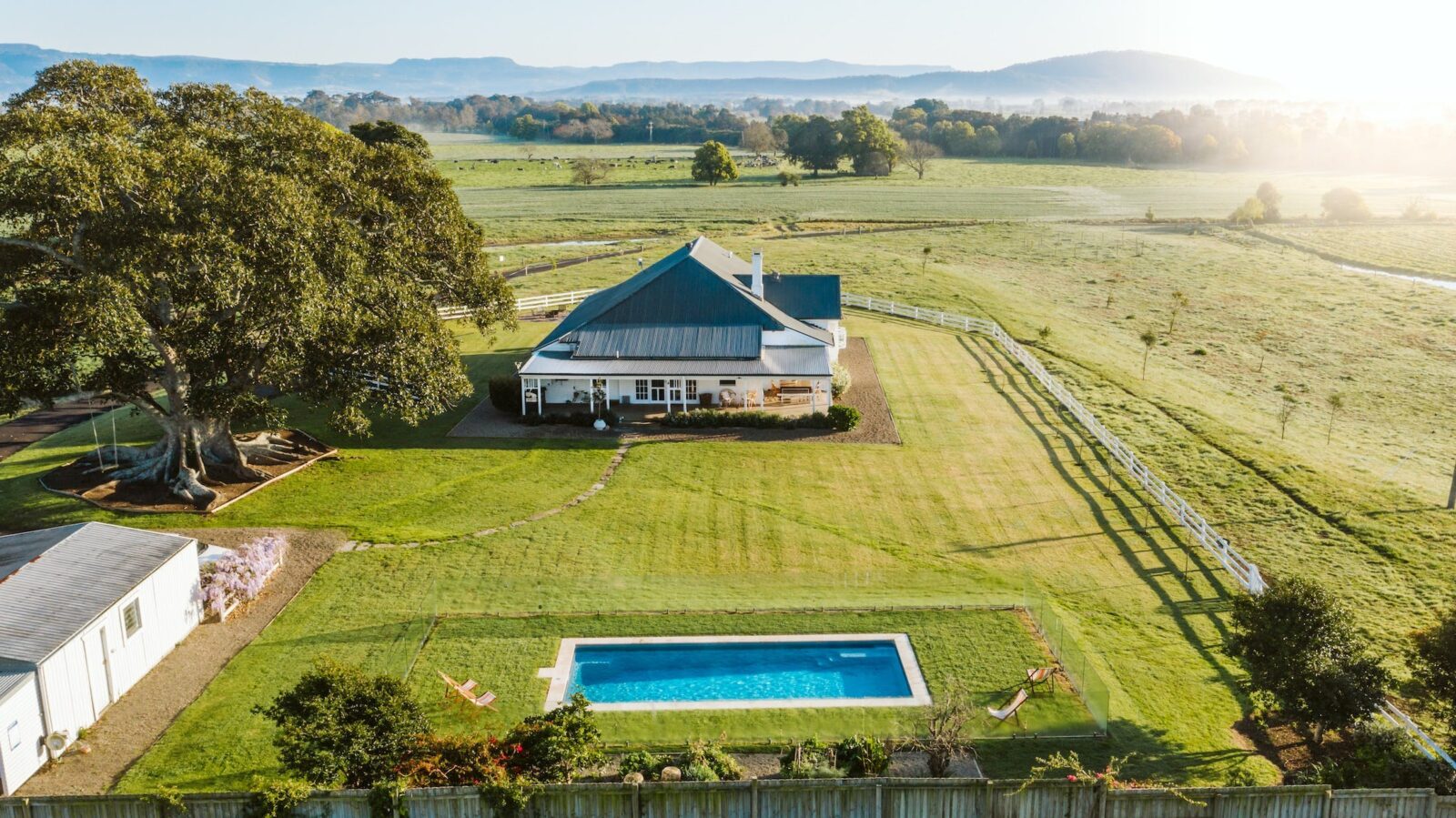 Mayfield Farm luxury farmhouse with private heated pool NSW South Coast