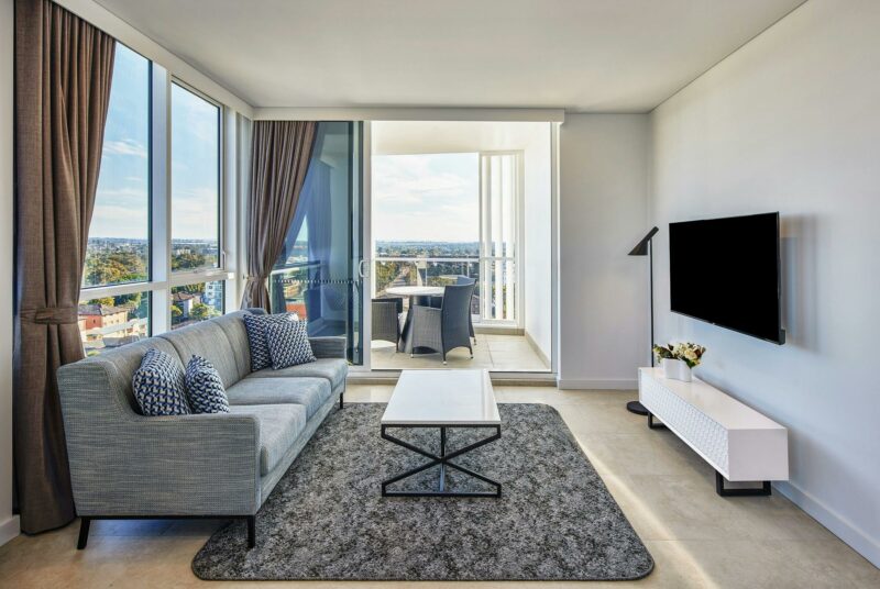 Suite located on higher floor with balcony