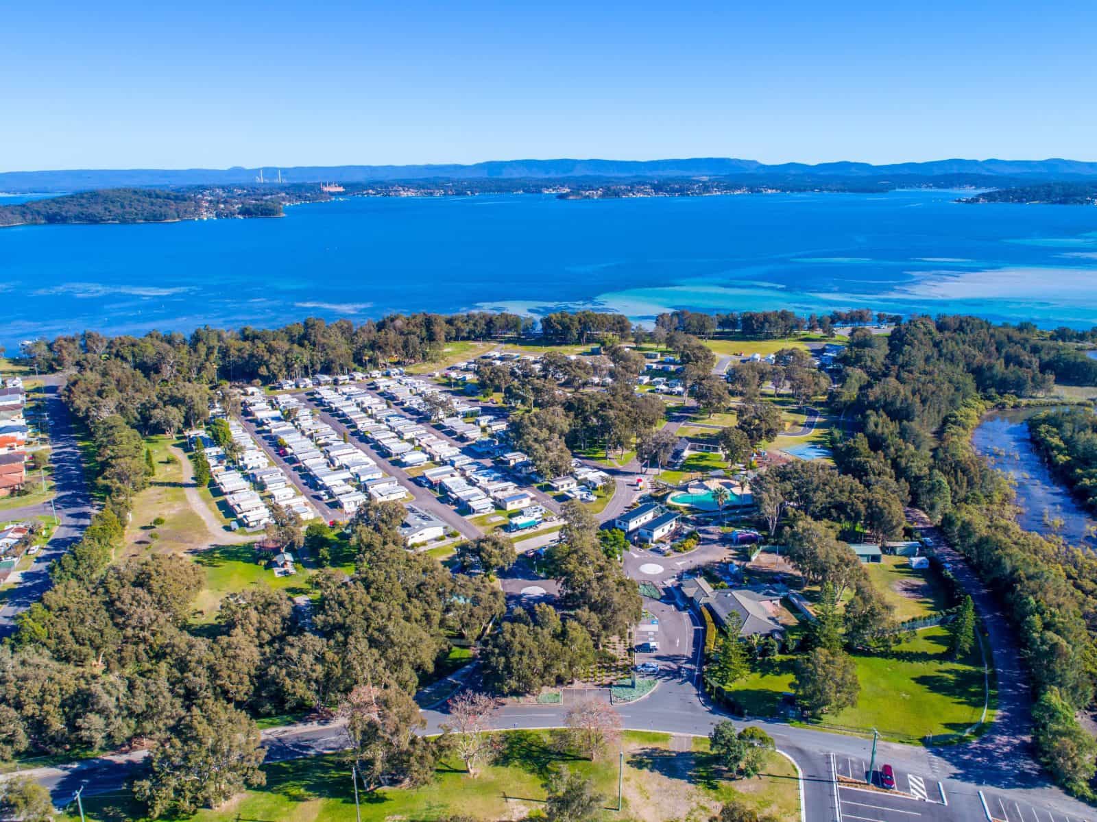 Aerial view - Swansea Gardens Lakeside Holiday Park