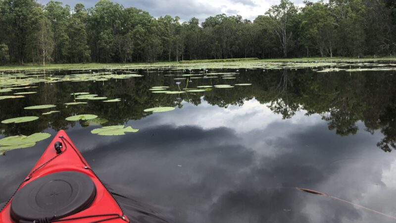 Kayaking around the lagoon