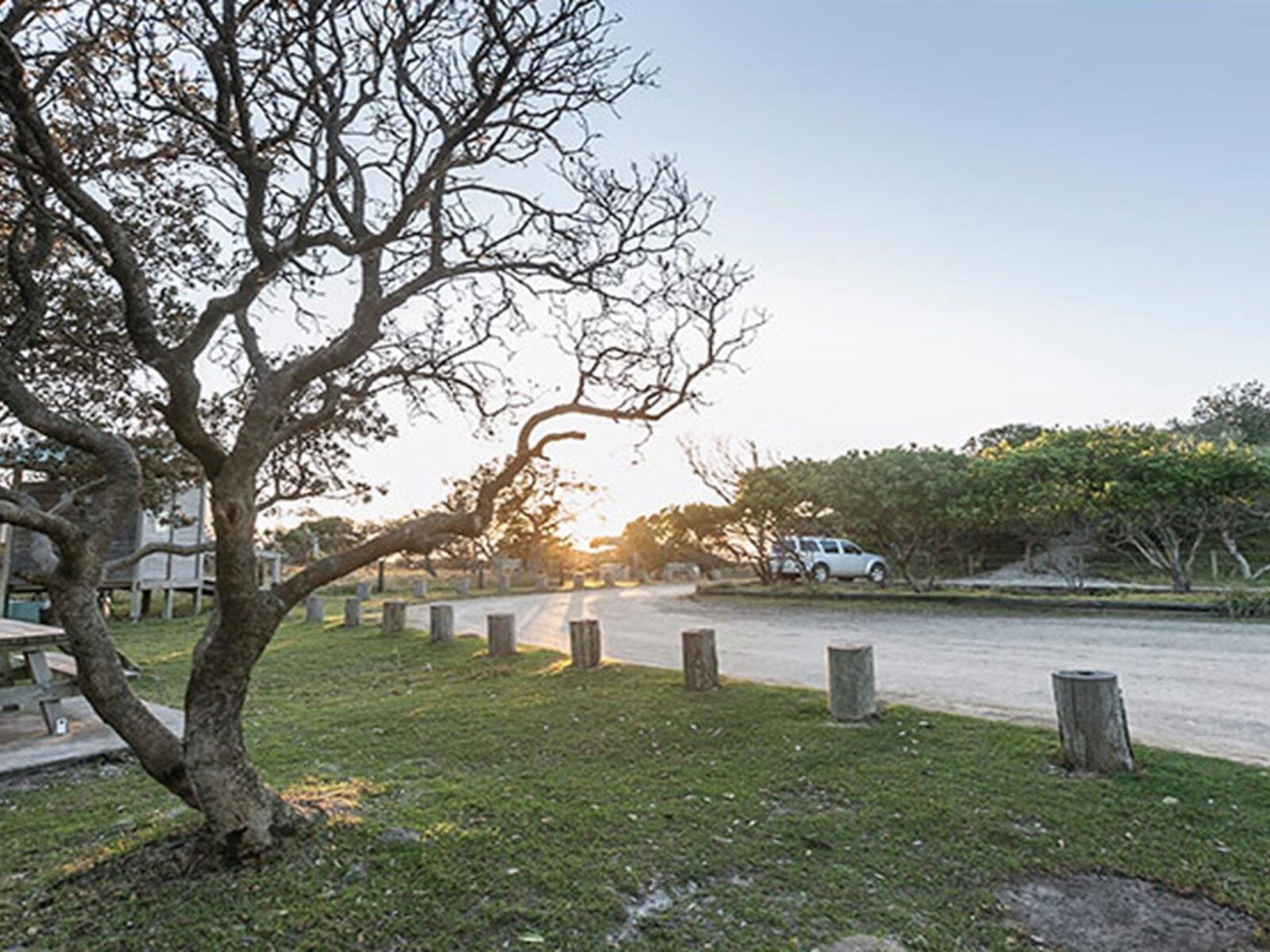Sunrise over Broadwater Beach picnic area in Broadwater National Park. Photo: Murray Vanderveer