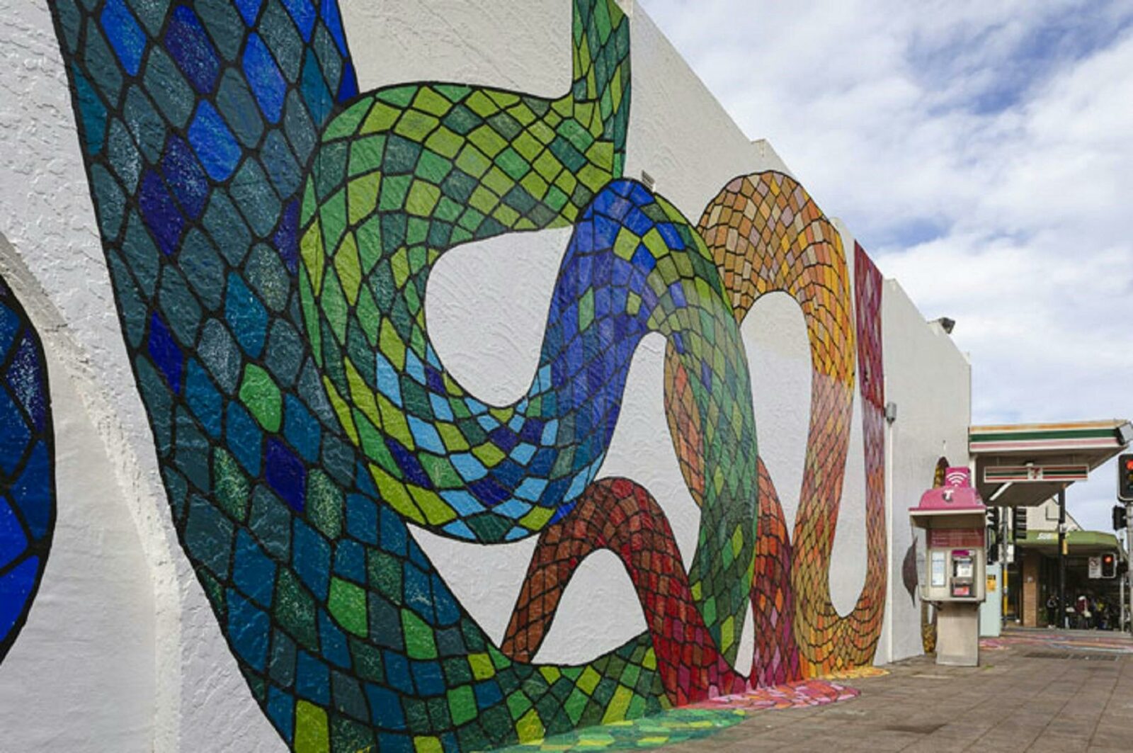 picture of street art in Campbelltown - three mobs by Jason Wing